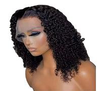 Perruque pour Quotidienne Perruque Lace Front Synthétique Pour Femmes Noire Douce，Cheveux Synthétiques Complète D'apparence Naturelle Fête(14in)