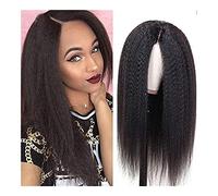 Perruque pour Quotidienne Perruques De Bande Tête Noire Synthétique Longue Droite Femmes Noires Pour La Perruque Résistante À Chaleur Madame Fête