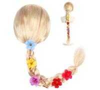 Perruque pour Reine des Neiges Perruque Blonde Perruque Raiponce Enfants Filles Princesse Perruque Cosplay Carnaval Anniversaire Halloween Décoration