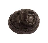 Perruque pour une utilisation quotidienne en soirée Prothèse capillaire indienne for homme, en cuir PU, indétectable, de 0,12 mm d'épaisseur(4 - Medium Brown,6x9)