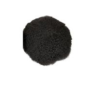 Perruque pour une utilisation quotidienne en soirée Prothèse indienne, système de remplacement vrais cheveux humains, unités Afro for hommes noirs, boucles(1B 6mm)