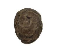 Perruque pour une utilisation quotidienne en soirée Toupet de cheveux humains for hommes, ligne Invisible, dentelle supérieure, périmètre peau PU masculin(5#)