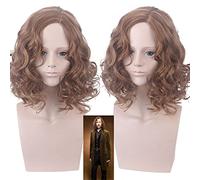 Perruque pour vêtements assortis pour déguisement, bal masqué, Sirius, brun clair, cheveux courts et bouclés, perruque de cosplay