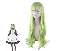 Perruque pour vêtements assortis, pour déguisement, cosplay, princesse Link Re:Dive Flower Rin Apple Green Face Cheveux longs bouclés