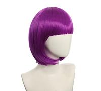 Perruque pour vêtements assortis pour déguisement, mascarade, cosplay, boîte de nuit, spectacle, bar, frange oblique, cheveux courts, rose, beige, bleu, bobo perruque couleur : K051-24