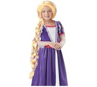 Perruque princesse longue tresse luxe fille