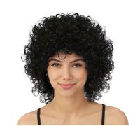 Perruque - PTIT CLOWN - 23980 - Mi-longue - Frisée - Noir M