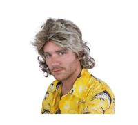 P'TIT CLOWN - 96013 - Perruque MacGyver - Accessoire de Déguisment Années 80 - Look Vintage Longue et méchée - Pour Carnaval, Fêtes et Soirées à Thèmes, Halloween, Nouvel An - Cheveux Synthétiques