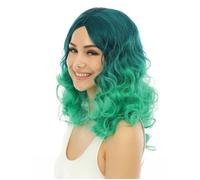 Perruque - PTIT CLOWN - Tie and Dye Verte - Mi-longue Bou Coiffable - Tendance