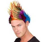 perruque punk crète multicolore homme - boland 86348 0 G