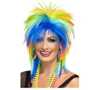 Perruque Punk Femme Rainbow - Multicolores - Taille Unique multicolore G