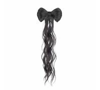 Perruque queue de cheval à moitié nouée avec nœud papillon pour femme avec pince à cheveux bouclés pour perruque et pour queue de cheval duveteuse, pince à cheveux ondulée, pince à cheveux, pinces à