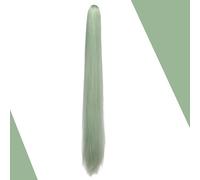 Perruque queue de cheval universelle 95cm/37.4 pouces, perruque droite non stylée à Clip Invisible for Cosplay, bricolage, usage quotidien, style de fête(Green)