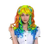 Perruque Rainbow Manga - Perruque de carnaval taille unique pour adultes