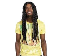 Perruque Rasta - BOLAND - Tresses Noires - Adulte - Homme