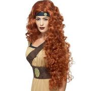 Perruque Reine Guerrière Auburn Femme, Orange