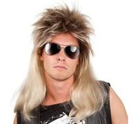 perruque rockeur cheveux longs blond homme - boland 86060 Jaune G