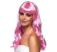 perruque rose clair cheveux long - boland 85864 Rose G