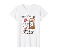 Perruque Rose Coupe bob oie Pas Assez Stupide drôle T-Shirt Graphique avec Valeur