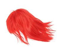 Perruque rouge pour hommes, coupe de loup, cheveux courts et lisses, matériau en soie haute température pour Halloween, Cosplay, spectacle, fête, usage quotidien