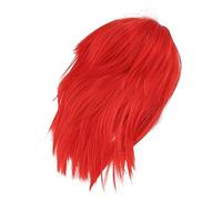 Perruque Rouge pour Hommes, Coupe de Loup, Cheveux Courts et Lisses, pour Festival, Spectacle de Cosplay, Spectacle