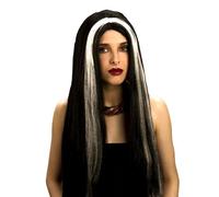 Perruque - Rowena - Noir - Blanc - Femme - Intérieur - Adulte