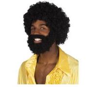 Perruque Afro Noire avec Barbe - BOLAND - Mambo - Adulte Homme - Accessoire Déguisement