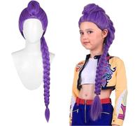 Perruque Rum-i Anime Hunters, Perruque Cosplay de Démon Rum-i, Perruques Violette Tressées Pour Enfant et Adultes, Accessoires Déguisement R-umi Pour Noël Carnaval Fêtes, Collection Pour Fans