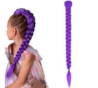 Perruque Rum-i Anime Hunters, Perruque Tressée Violette Pour Enfant Et Adultes, Perruques Cosplay Hunters Démons, Accessoires Déguisement Rum-i Pour Noël Carnaval Fêtes, Collection Pour Fans