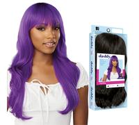 Perruque Sensationnel Dashly - unit 13 bonnet sans dentelle pr t porter d'une oreille l'autre partie en dentelle synth tique (1 JETBLACK)