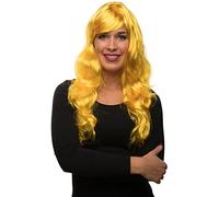 Perruque Sexy Femmes Cheveux Longs Bouclés/Ondulés pour Mardi Gras - 13 couleurs (Jaune)