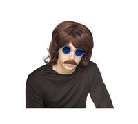 Perruque Shag Hommes Long 60s 70s Disco Hippie Déguisement Adultes