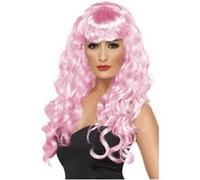 Perruque Sirene Rose - Rose rose G