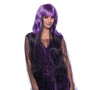 Perruque sorcière pour Halloween Violet Noir