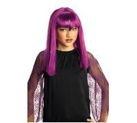 Perruque Sorcière Violine - Enfant - RUBIES - Accessoire de déguisement - Coupe longue - Filaments argentés