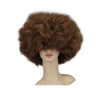Perruque Super Grande Courte Culry Cosplay Party Marron Danse Perruque Cheveux Synthétiques Perruques Grises Pour Femmes (Onecolor 12 Pouces)