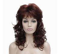 Perruque synth tique longue et boucl e pour femme Aimole (33A-Auburn fonc )