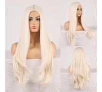 Perruque Synthétique Afro Crépue Bouclée De Couleur Orange, Perruque Longue Ondulée Naturelle Pour Femmes Noires Et Blanches, Perruques Grises En Fibre De Haute Température Pour Femmes (Couleur: Blan