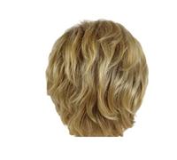 Perruque synthétique Blonde avec frange, 1 pièce, coupes de cheveux courtes, perruques maman for femmes, naturelles, ondulées, bou s, couches décontractées, couleurs blondes mixtes