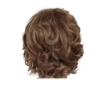 Perruque synthétique bou brune avec frange, 1 pièce, perruque courte for femmes, coiffure pleine d'esprit, cheveux mignons for dames, fête de Cosplay quotidienne(826)