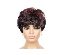 Perruque synthétique bouclée for femmes, perruque courte de couleurs mélangées et belle perruque douce for fêtes à thème de vacances, anniversaire de mariage (Color : Mix B, Size : 20cm/8in)