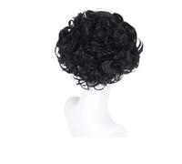 Perruque synthétique courte bou Blonde platine, 1 pièce, coiffure élégante for femmes, perruques Drag Queen, Costume Cosplay(Natural Black)