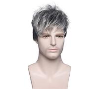 Perruque Synthétique Courte Bouclée Pour Hommes, Perruque Gris Argenté À La Mode Pour Garçons, Perruques Naturelles Réalistes Quotidiennes Pour Femmes