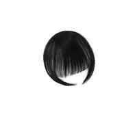Perruque synthétique courte et invisible à clipser for femme, frange naturelle et naturelle Hair Extensions(Natural Black)