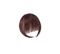 Perruque synthétique courte et invisible à clipser for femme, frange naturelle et naturelle Hair Extensions(Dark Brown)