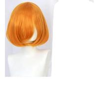 Perruque synthétique courte et lisse avec frange ajustable rose rouge bleu violet pour femme, perruque cosplay courte-P12/613