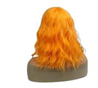 Perruque Synthétique Courte Ondulée De 14 Pouces, 1 Pièce, Orange Rose, Accessoires Cosplay, Festival Musique, Halloween(2D)