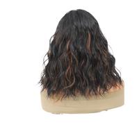 Perruque Synthétique Courte Ondulée De 14 Pouces, 1 Pièce, Orange Rose, Accessoires Cosplay, Festival Musique, Halloween(1B-30)