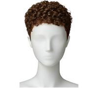 Perruque synthétique courte pixie bou châtain clair, cheveux dégradés, texture aérienne, effet naturel, style jeune pour le quotidien, bonnet standard, port facile et look tendance