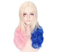 Perruque synthétique de cosplay de Harley Quinn pour déguisement de fête d'anime